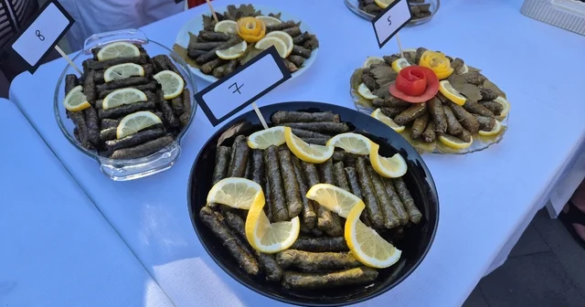 Sarma ve tatlılar yarıştı Üzümden sofraya lezzet yarışı Tekirdağ Haberleri Habertürk Yerel Haberler