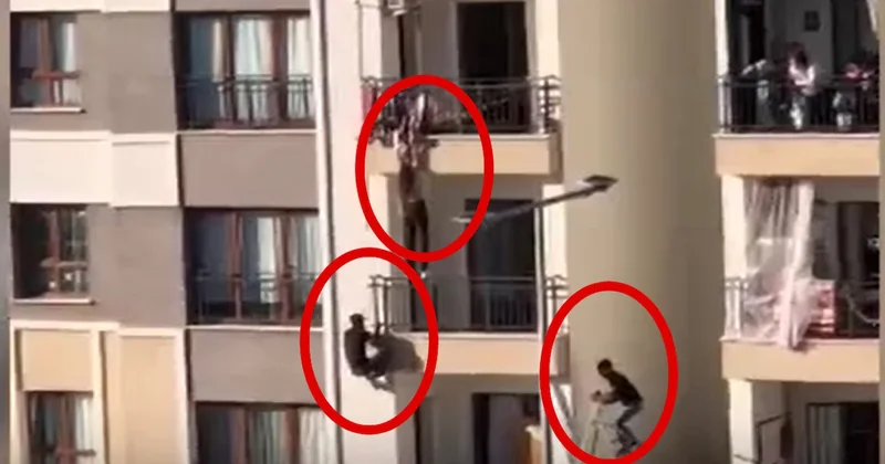 Canını hiçe sayarak balkondan düşmek üzere olan kızı böyle kurtardı Sözcü Gazetesi