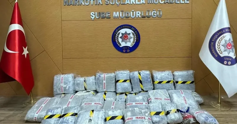 İzmir’de bir evde 80 kilo uyuşturucu ele geçirildi