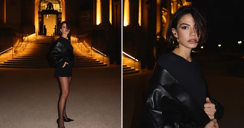 Demet Özdemir Paris gecelerinde! Siyah minili pozunu peş peşe paylaştı
