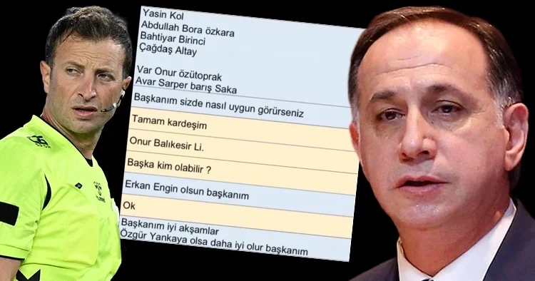 MHK Başkanı Ferhat Gündoğdu ve hakem Yasin Kol un WhatsApp yazışmaları ortaya çıktı! Değişme şansımız varsa Özgür abi olsun