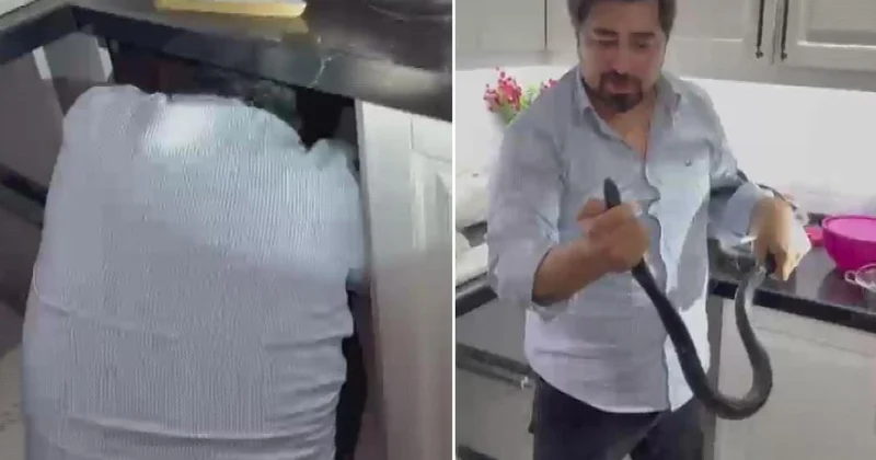 Yılancı Kemal e dişli rakip! Yakalamak tam 4 saat sürdü