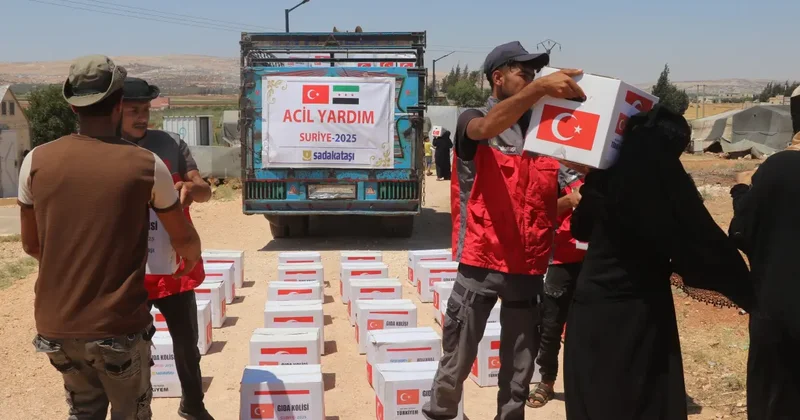 Sadakataşı Suriye’de 4 bin aileye gıda kolisi ulaştırdı