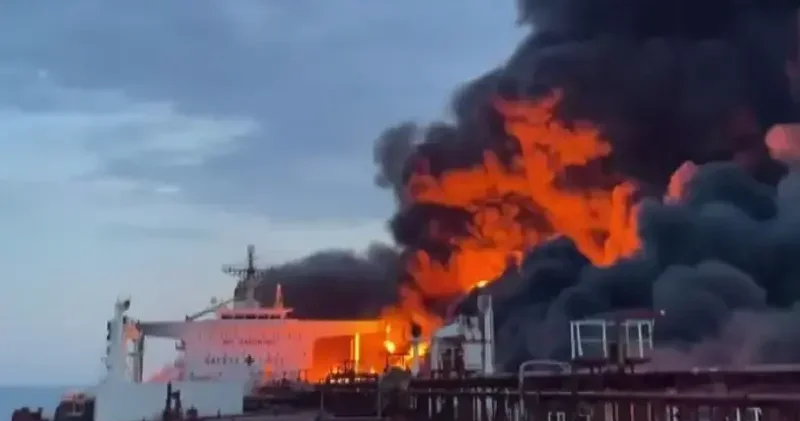 Karadeniz de vurulan Kairos gemisinden mürettebatın çektiği görüntüler ortaya çıktı