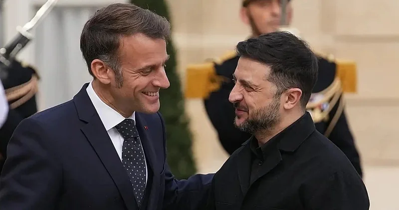 Zelenski ve Macron dan Paris te ortak mesaj: Barışın anahtarı ABD ve Avrupa’nın tutumunda