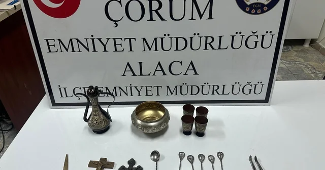 Çorum da tarihi eser operasyonu: 1 gözaltı Çorum Haberleri