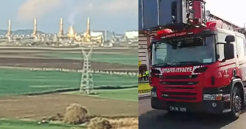 Son dakika BOTAŞ ın doğal gaz tesisinde yangın! Ekipler Silivri deki olay yerinde