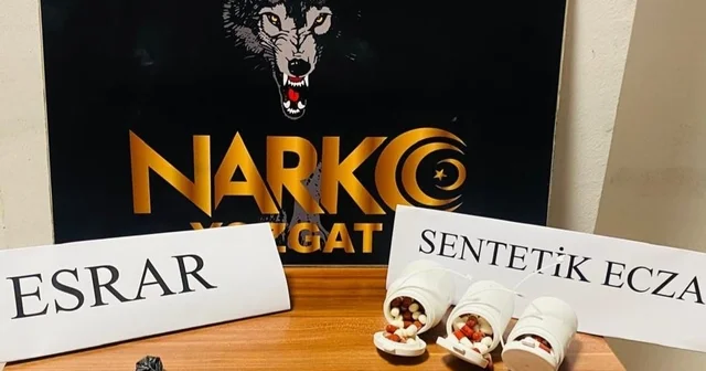 Yerköy de 165 adet sentetik ecza maddesi ele geçirildi Yozgat Haberleri