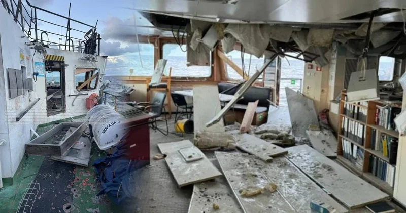 Karadeniz de vurulan MIDVOLGA 2 tankeri Sinop a sığındı