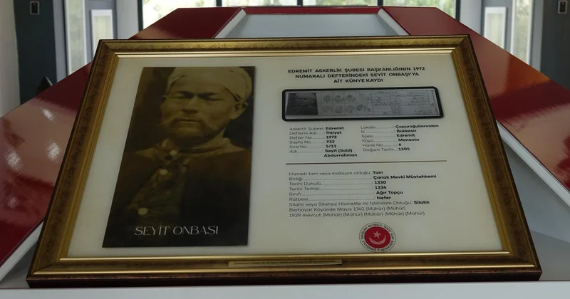 Çanakkale kahramanlarından Seyit Onbaşı nın askerlik şubesindeki fotoğrafı ortaya çıktı