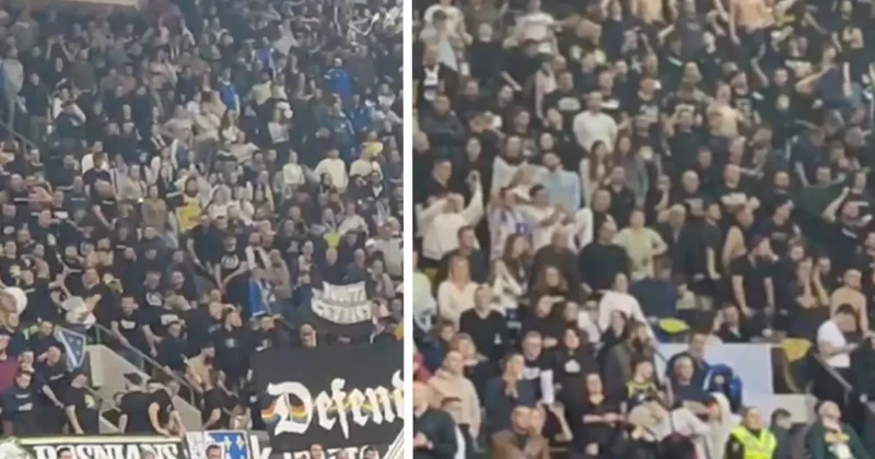 Bosnalı taraftarlardan Sırbistan Cumhurbaşkanı na pankartlı tepki