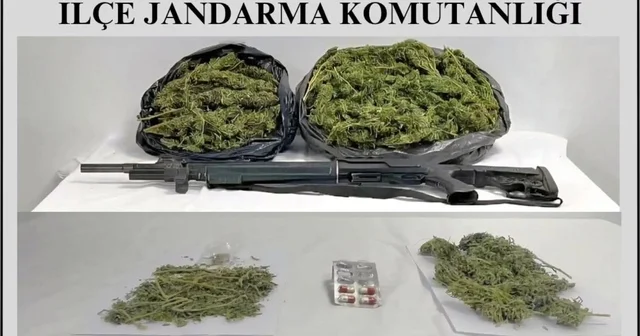 Kale de uyuşturucu ve ruhsatsız tüfekle yakalanan şüpheli tutuklandı Denizli Haberleri