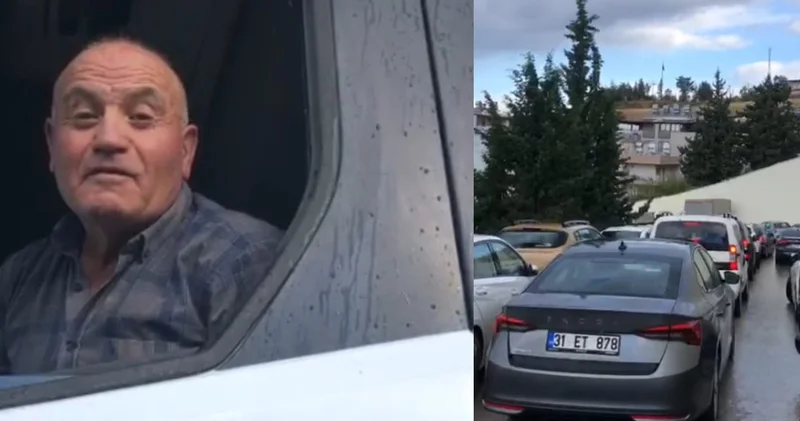 Trafiği kilitleyen erkek şoför böyle sıyrıldı: Konumdaki o kadın beni getirdi