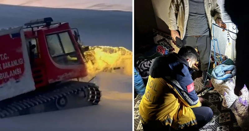 Köyde rahatsızlanan 2 bebek paletli ambulansla hastaneye nakledildi Aktüel Haberleri