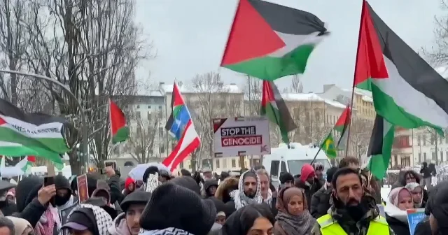 Almanya’nın başkenti Berlin’de Filistin e destek gösterisi gerçekleştirildi VİDEO İZLE