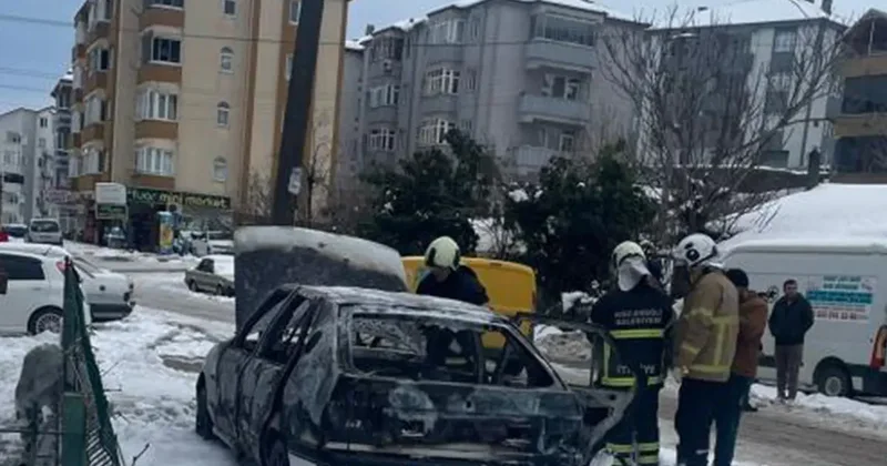 Zonguldak ta otomobile yangın