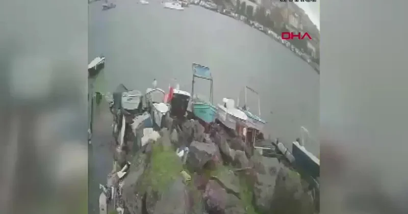 Yer: Zonguldak! Hortum limandaki tekneleri devirdi