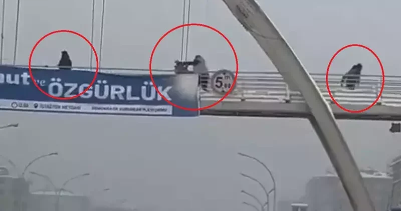 Üst geçitte kar topu atan çocukları yumruklayıp yerde tekmeleyen şüpheli tutuklandı