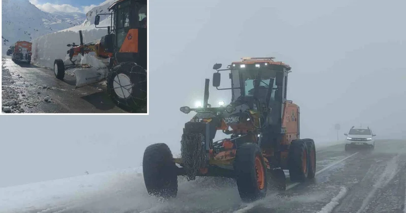 Çığ bölgesinde çalışan greyder şarampole yuvarlandı: Operatör hafif yaralandı Van Haberleri