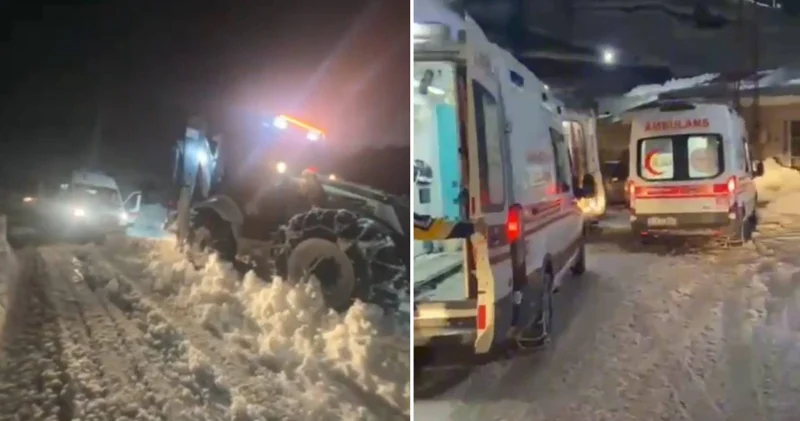 Karla kapanan yolda zamana karşı yarış: Gazdan etkilenen 12 kişiye 3 saatte ulaşıldı Hakkâri Haberleri