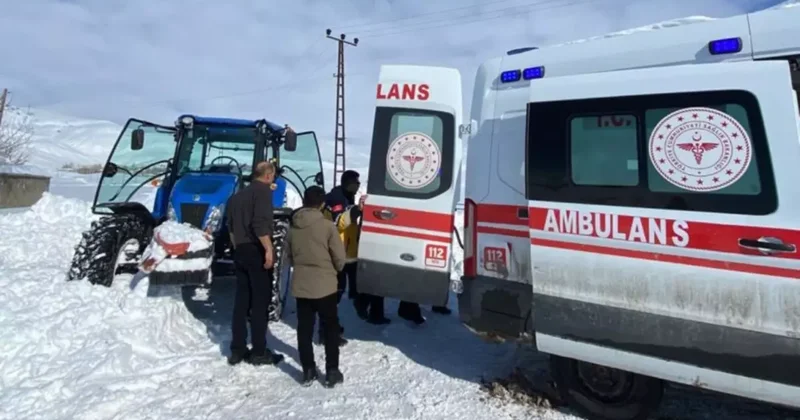 Yer: Hakkari! Hastayı kurtarmak için traktörle seferber oldular