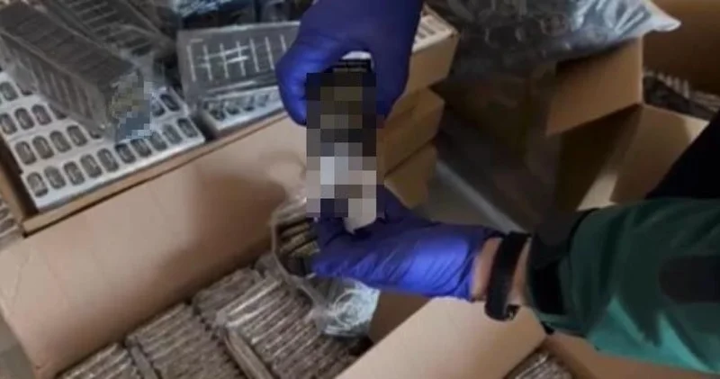 Kayseri de 523 bin 600 makaron ele geçirildi