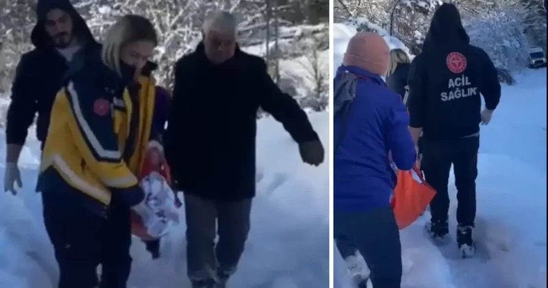 Zorlu yollar aşıldı, evde bakım hastasına zamanında müdahale