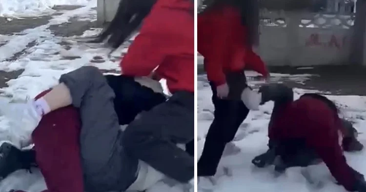 Okul çıkışında kız çocuklarına akranı olan kızlardan dayak