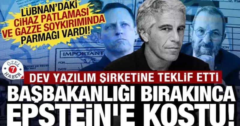 Gazze soykırımını desteklemişti: Epstein den İsrail Eski Başkanı Barak a iş tavsiyesi!