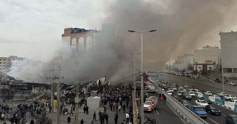 Tahran daki büyük yangında bilonço ağır oldu