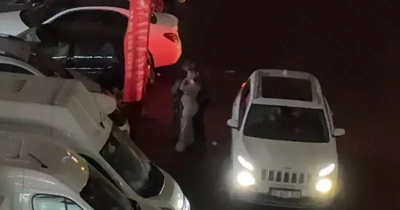 Şişli’de sokaktaki tartışma sonrası kendini yerden yere atan kadın direği yumrukladı