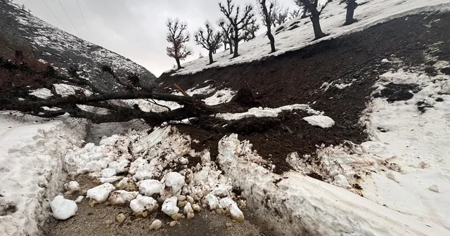 Batman da heyelan paniği: Köy minibüsü yolda mahsur kaldı Batman Haberleri
