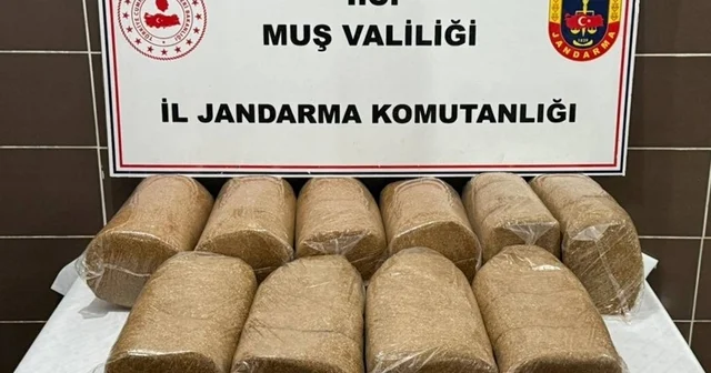 Muş ta 50 kilo kaçak tütün ele geçirildi Muş Haberleri