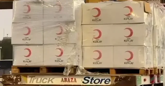 Türk Kızılay ının yardım TIR ları Gazze ye giriş yapmaya başladı VİDEO İZLE