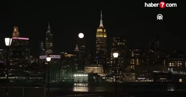 New York ta Şubat Dolunayı hızlandırılmış çekim tekniğiyle görüntülendi