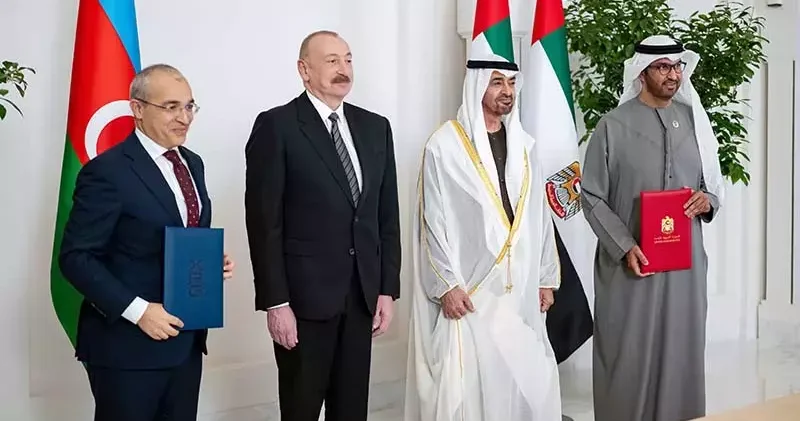 Azerbaycan Cumhurbaşkanı Aliyev, BAE Devlet Başkanı Al Nahyan ile görüştü