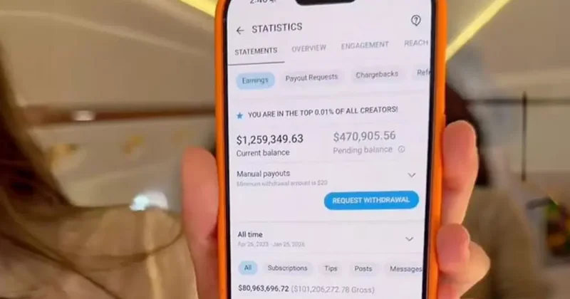 OnlyFans üreticisinin kazancı 100 milyon doları geçti