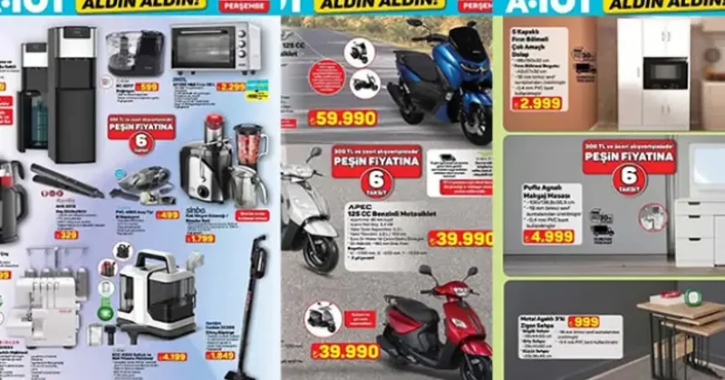 A101 ALDIN ALDIN İNDİRİMLERİ 5 MART 2026 Elektrikli çay makinesi, 4K TV, Dikey süpürge...
