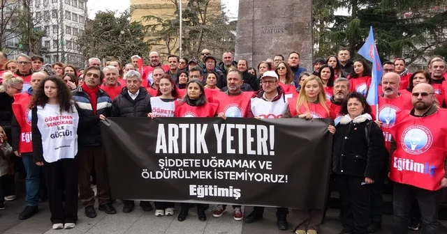 Okuldaki öğretmen cinayetine Trabzonlu eğitimcilerden tepki Trabzon Haberleri