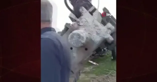 Nevşehir’de yük treni tıra çarptı!