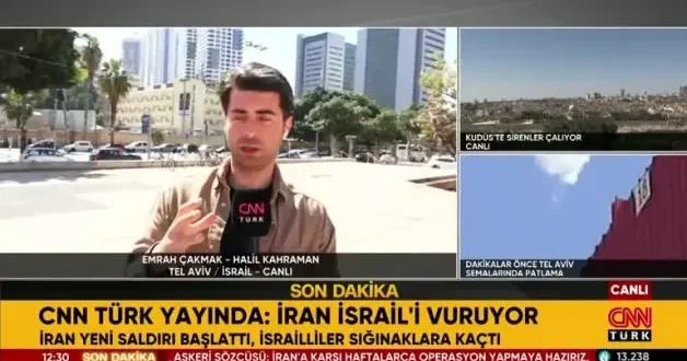 İsrail askeri CNN Türk canlı yayınına müdahale etti