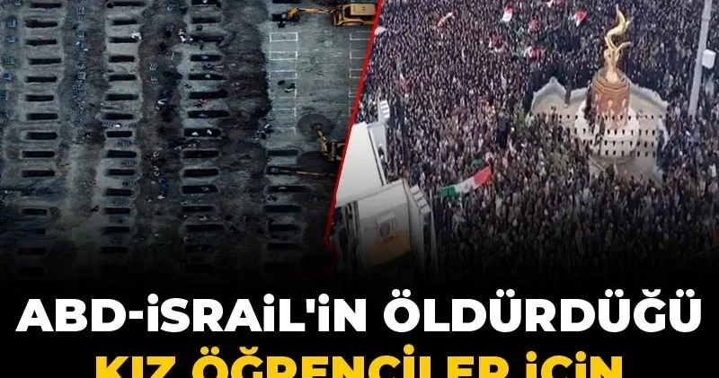 ABD İsrail in öldürdüğü kız öğrenciler için devasa cenaze töreni düzenlendi