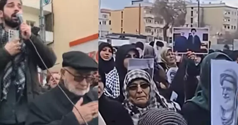 Görüntüler Türkiye den! Iğdır da Hamaney i anmak için sokaklara çıktılar
