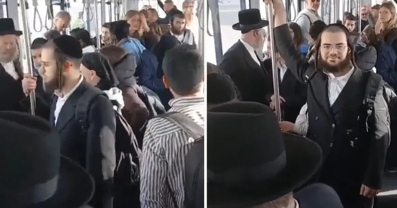 Görüntü Türkiye den! İsraillileri görünce, otobüste bir anda slogan atmaya başladılar