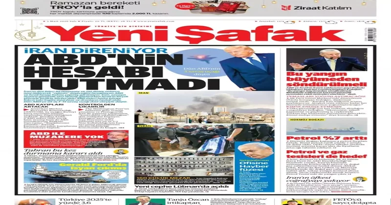 3 Mart Salı gazete manşetleri Hulusi Akar dan küresel kaos uyarısı: Sitem çöktü, biz hazırız!