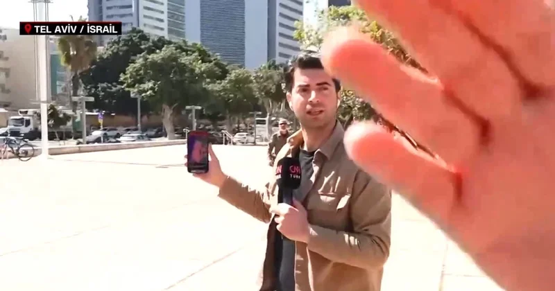 CNN Türk canlı yayını Tel Aviv de İsrailli askerlerin müdahalesiyle engellendi