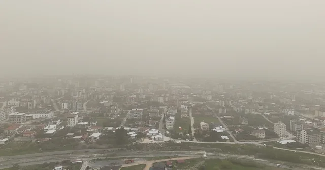 Libya dan gelen çöl tozu Hatay ı yuttu Hatay Haberleri