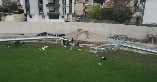 Osmaniye de deprem sonrası yeniden inşa: 7 Ocak stadyumu %35 seviyesinde Osmaniye Haberleri