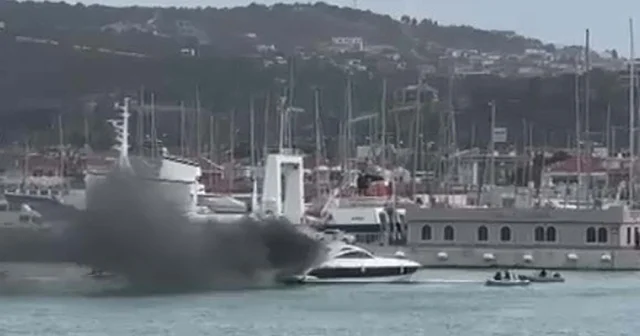 İzmir de motoryat yangını İzmir Haberleri