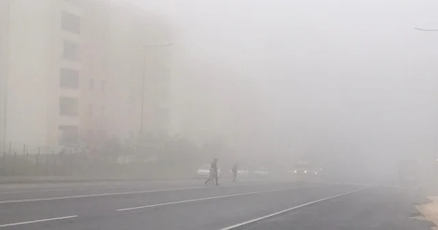 Şanlıurfa da sis nedeniyle görüş mesafesi düştü Şanlıurfa Haberleri